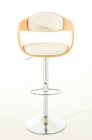 2er Set Barhocker Kingston Kunstleder natura/weiß