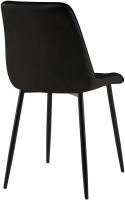 2er Set Esszimmerstuhl Gifford Samt schwarz 