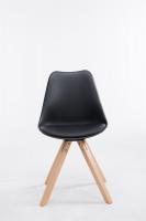 Besucherstuhl Toulouse Kunstleder Square natura (eiche) schwarz 