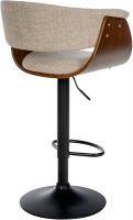 2er Set Barhocker Vestal Stoff walnuss/creme 