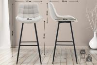 2er Set Barhocker Dartford Stoff  creme