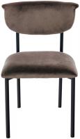 2er Set Besucherstuhl Gambell Samt braun 
