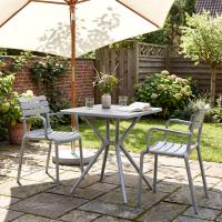 Gartenmöbel-Set Avena mit 2 Stühlen grau Gartenmöbel-Set Avena mit 2 Stühlen grau