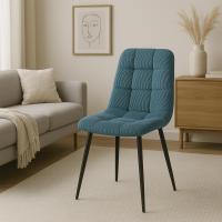 2er Set Esszimmerstuhl Tilde Cord blau 