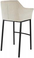 Barhocker Damaso B Cord mit 4-Fuß Gestell creme 