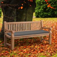 Teakbank Jackson mit Sitzkissen 180 cm + teak dunkelgrau 