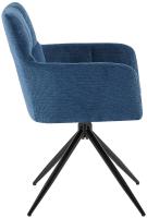 2er Set Esszimmerstuhl Jonah Stoff dunkelblau 