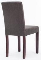 4er Set Esszimmerstuhl Ina Stoff cappuccino dunkelgrau 