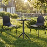 Gartenmöbel-Set Torin mit 2 Stühlen schwarz 