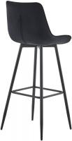 2er Set Barhocker Dartford Samt schwarz 