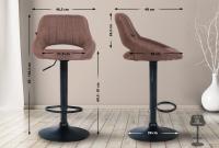 Barhocker Milet Stoff schwarz braun 