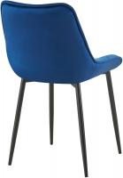 2er Set Esszimmerstuhl Wallace Samt blau 