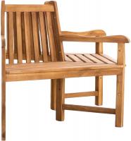 Baumbank Kenna mit Armlehne halbrund 200 cm teak 