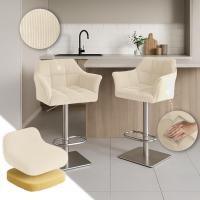 Barhocker Damaso B Cord creme 