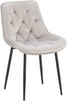 Esszimmerstuhl Wallace Samt grau 