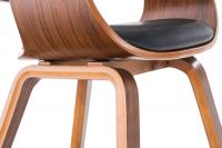 2er Set Stühle Kingston Kunstleder walnuss/schwarz 