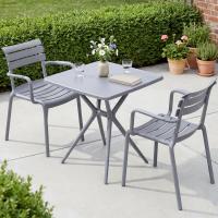 Gartenmöbel-Set Avena mit 2 Stühlen grau Gartenmöbel-Set Avena mit 2 Stühlen grau