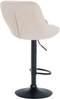 2er Set Barhocker Lazio Samt schwarz creme 