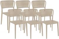 6er Set Stühle Portofino taupe