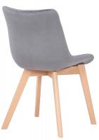 2er Set Esszimmerstühle Passaic Samt grau 