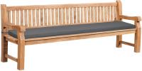 Teakbank Jackson mit Sitzkissen 240 cm + teak dunkelgrau