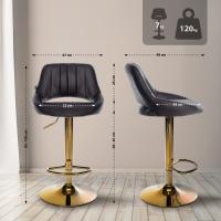 Barhocker Milet Kunstleder gold braun 