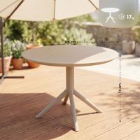 Tisch Sky rund 105 cm taupe 