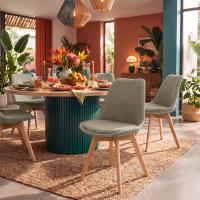 4er Set Stuhl Linares Cord taupe 