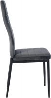 Esszimmerstuhl Mayfair Samt grau 
