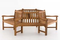 Baumbank Sonja mit Armlehnen 250 cm teak 