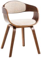 2er Set Stühle Kingston Stoff walnuss/creme 