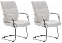 2er Set Besucherstühle Sievert weiß 