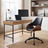 Bürostuhl Sorrento Kunstleder walnuss/schwarz 
