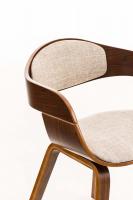 Besucherstuhl Kingston Stoff walnuss/creme 