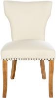 2er Set Esszimmerstuhl Zadar Stoff antik-hell creme 