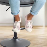 2er Set Barhocker Damar Kunstleder schwarz grau 