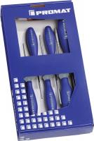Schraubendrehersatz 6-tlg.TORX® Mehrkomponentengriffen Rundkl.PROMAT