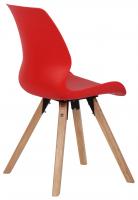 2er Set Stuhl Luna Kunststoff rot 
