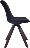 Esszimmerstuhl Troyes Samt Square walnuss (eiche) schwarz 