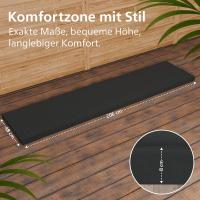 Teakbank Jackson mit Sitzkissen 220 cm + teak dunkelgrau 