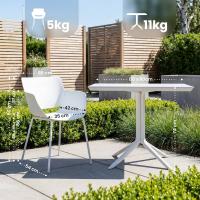 Gartenmöbel-Set Lirra mit 2 Stühlen weiß Gartenmöbel-Set Lirra mit 2 Stühlen weiß