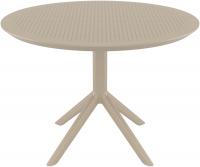Tisch Sky rund 105 cm taupe 