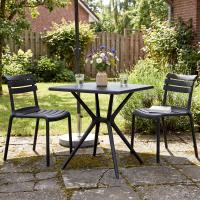 Gartenmöbel-Set Vela mit 2 Stühlen schwarz 