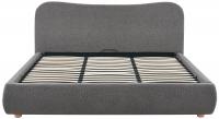 Bett Maido Teddy Stoff 180x200 cm dunkelgrau 