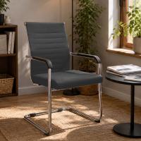2er Set Besucherstuhl Hakon grau 