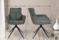 Esszimmerstuhl Vilas Stoff grau 