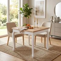 Esstisch Lindon 80x80 cm eckig natura/weiß 