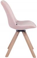 Esszimmerstuhl Troyes Samt Square natura (eiche) pink 