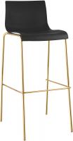 Barhocker Hover Kunststoff 4-Fuß Gold schwarz 