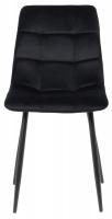 2er Set Esszimmerstuhl Tilde Samt schwarz 